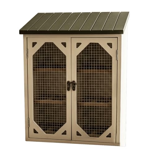 Porta Huevos - Puertas Dobles De Gabinete De Granja, Organizador De Mostrador De Cocina Rústico, Escaparate De Malla De Alambre | Inicio Cocinas Cabina De Despensa Para El Hogar Cabina De Despensa De