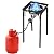 ROVSUN Outdoor Propane Burner for Cooking, 200,000BTU Gas Cooker with Stand for Camping & Home Brewing, Stove with 0-20 PSI Adjustable Regulator