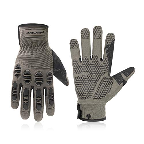 HANDLANDY Safety Work Gloves for Men & Women, Utility Impact Grip Working Gloves