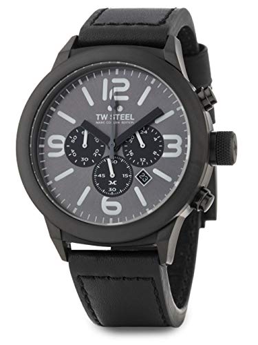 TW Steel Marc COBLEN Edition Chrono Leather Band Sunray 45 mm Grey/Black TWMC40