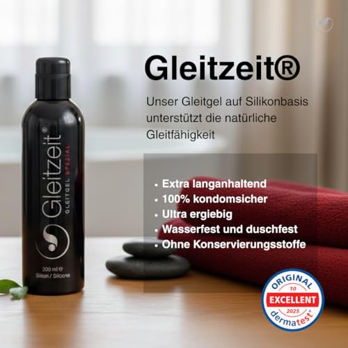 Gleitzeit Silikon Gleitgel 200 ml – ergiebig, wasserfest, lange gleitfähig