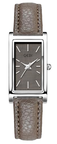 Montre bracelet femme vintage rectangulaire FANMIS montre quartz analogique ultra fine cuir