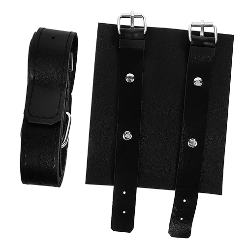 MOLUCKFU Ergonomic Sword Belt Holder Pu Leather Sword Storage Belt Simple Design for Comfortable Wear Black