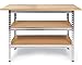 Ondis24 Werkbank Uwe 120cm Metallregal und Werktisch mit höhenverstellbaren Einlegeböden Packtisch verzinkt 92cm Arbeitshöhe mit Buchenarbeitsplatte (Buche)