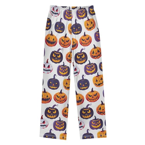 Halloween Pajama Pants Halloween Pumpkin B Long Sleep Pants Lounge Bottoms2