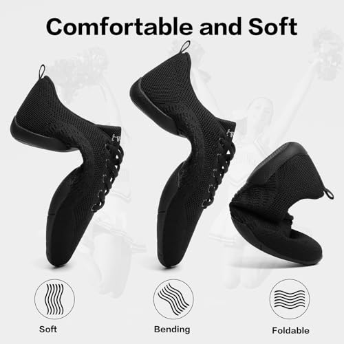 Image of Cheer Shoes for Youth Girls White Cheerleading Athletic Dance Shoes Tennis Sneakers for Competition Sport Training