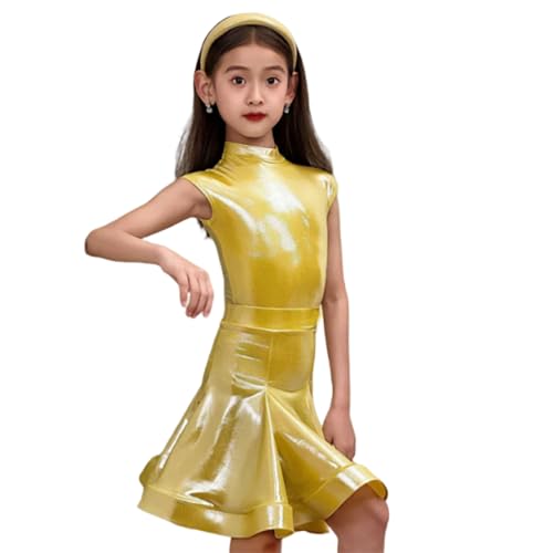 Robe de danse latine sans manches pour fille pour samba et patinage