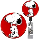 Snoopy Inspired Decorative ID Badge Holder (Swivel Alligator)