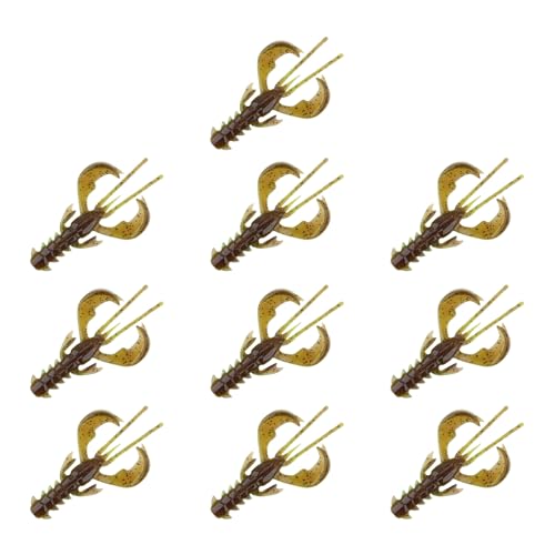 10Pcs/set Soft Crawfishes Shrimp Lures Baits Swimbaits Soft Lure Simulation Prawns Shrimp Fishing Tackle Lures Baits Realistic F