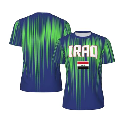 DABOYOZHZH Iraq Flag Cool Iraqans (139) Sports Jersey Mesh T-Shirt 3D Print for Running Cycling Soccer Tennis Fitness Climbing Shirts