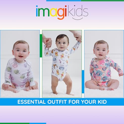 Disney Classics Mickey Mouse Winnie the Pooh Minnie Baby 3 Pack Bodysuits Newborn to Infant Sizes (Newborn - 24 Months)3