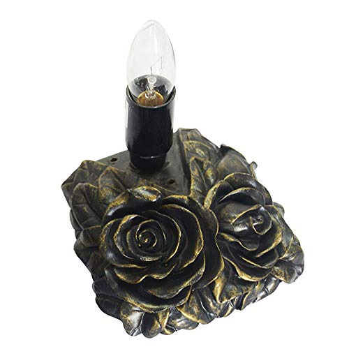 Lampe de table papillon en verre teinté E14 et socle résine - 7