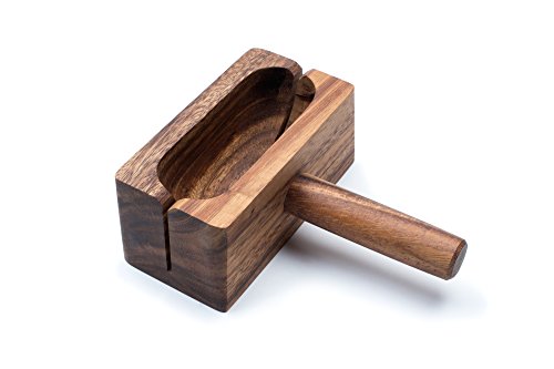 Ironwood Gourmet 28330 Local 338 Bagel Miter, Acacia Wood, 7 x 5.5 x 2.5 inches