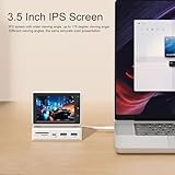 Upgrade 3.5 Inch IPS USB Mini Screen with USB C Hub, USB C and HDMI Monitor Display AIDA64 PC CPU RAM HDD Data Monitoring Panel Electronic Album Floating Lyrics - Image 2
