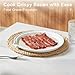 ONEMORE Microwave Bacon Tray Ceramic Bacon Cooker Meat Rack for Oven Cooking Crispy Bacon Maker - 11 inch Round Bacon Dish Plate, White