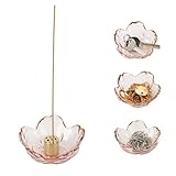 Incense Holder for Sticks,Handmade Ash Catcher Glass Bowl with 9 Holes Incense Holder for Home Décor, Meditation, Yoga,SPA Decor,Easily Grab All Incense Ash