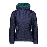 schöffel skijacke herren Polyamid-ripstop CMP Damen Wasserabweisende Steppjacke mit 3M Thinsulate Featherless 60gr Polsterung Jacke, Blue, D48