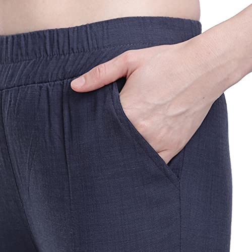 Image of Plus Size Slub Lycra Trouser Cigarette(Pencil) Pants Sizes(26 to 44)
