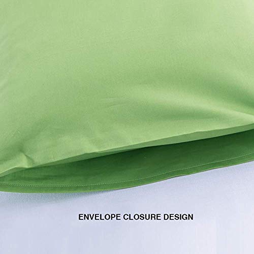 FLXXIE Microfiber Pillow Cases Standard Size, Soft Pillowcases with Envelope Closure, Wrinkle, Stain Resistant Pillow Covers, 20x26, Sage Green