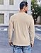 COOFANDY Henley Long Sleeve Shirts for Men T Shirts Casual Stylish Fall Tees Casual Button Collar Undershirt Lightweight Top