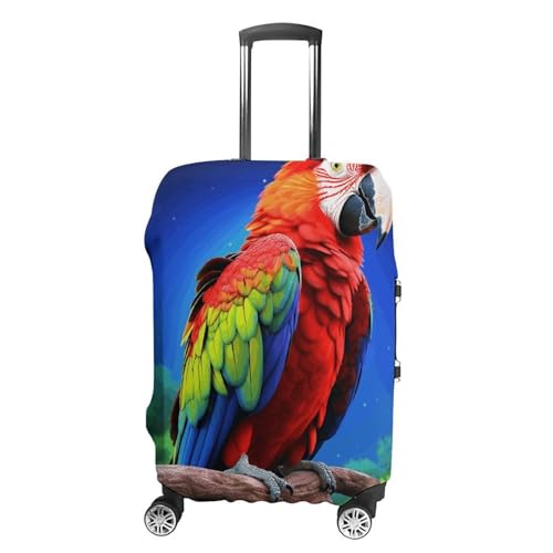 Parrot Luggage Cover, Washable Elastic Suitcase Cover Protector Fit 18-32 Inch Luggage