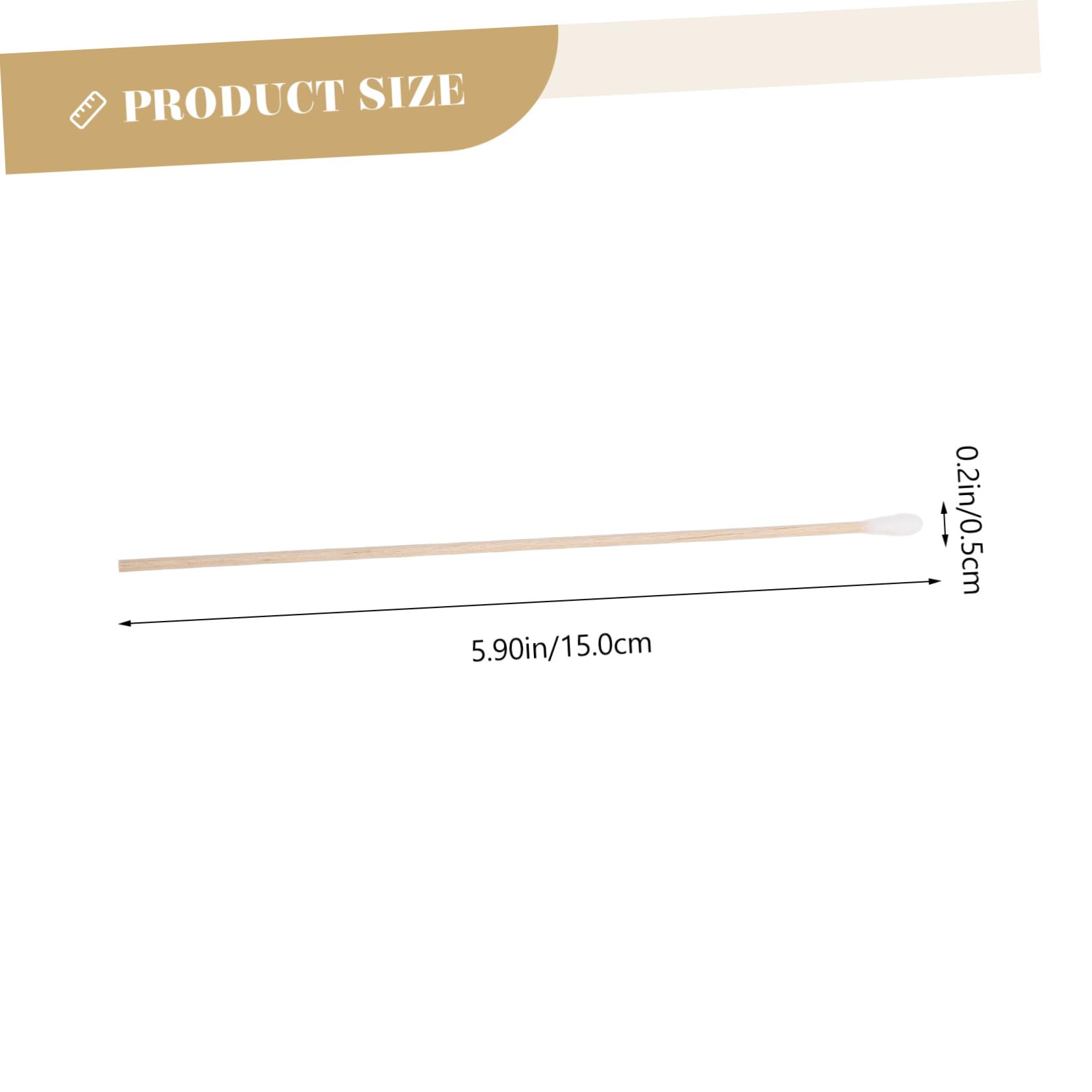 Gogogmee Baby Adult Safe Cotton Swabs 100 Count Long Wooden Handle Gentle on Sensitive Skin