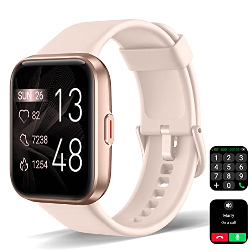 Smart Watches for Women [Answer/Make Call], 1.8″ Touchscreen Fitness Tracker with Heart Rate Blood Oxygen Sleep Monitor Compatible with iPhone & Android, Alexa Built-in, IP68 Waterproof Watch
