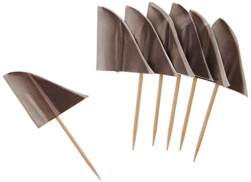 Beistle 50 Piece Shark Fin Food Picks Under The Sea Party Supplies Cupcake Toppers Luau Theme Decorations, 2.5", Gray #TOP3