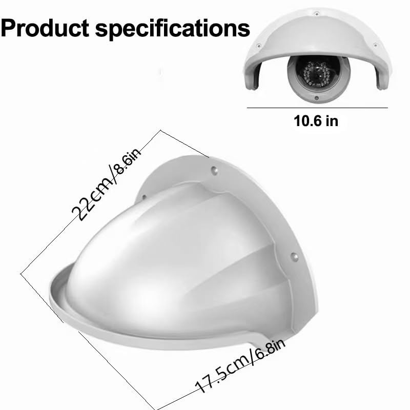 Universal Sun Rain Shade Camera Cover, Plastic Camera Cover Shield for Sun Rain Shade Camera Cover, Protective Roof for Nest/Ring/Arlo/Dome/Bullet Outdoor Camera (2 Pack)
