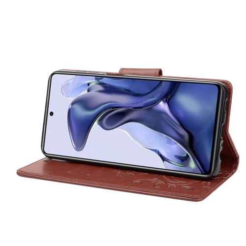 Coque Poco X4 Pro 5G rabat marron avec support de visionnage