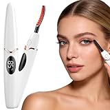 Beheizte Wimpernzange, Elektrische Wimpernzange, Wimpernzanges Beheizbar, Long Lasting, 10s Schnelles Aufheizen Accurate Temperature Control, Wimpern Curler mit 4 Temperaturmodi für Alle Wimpern