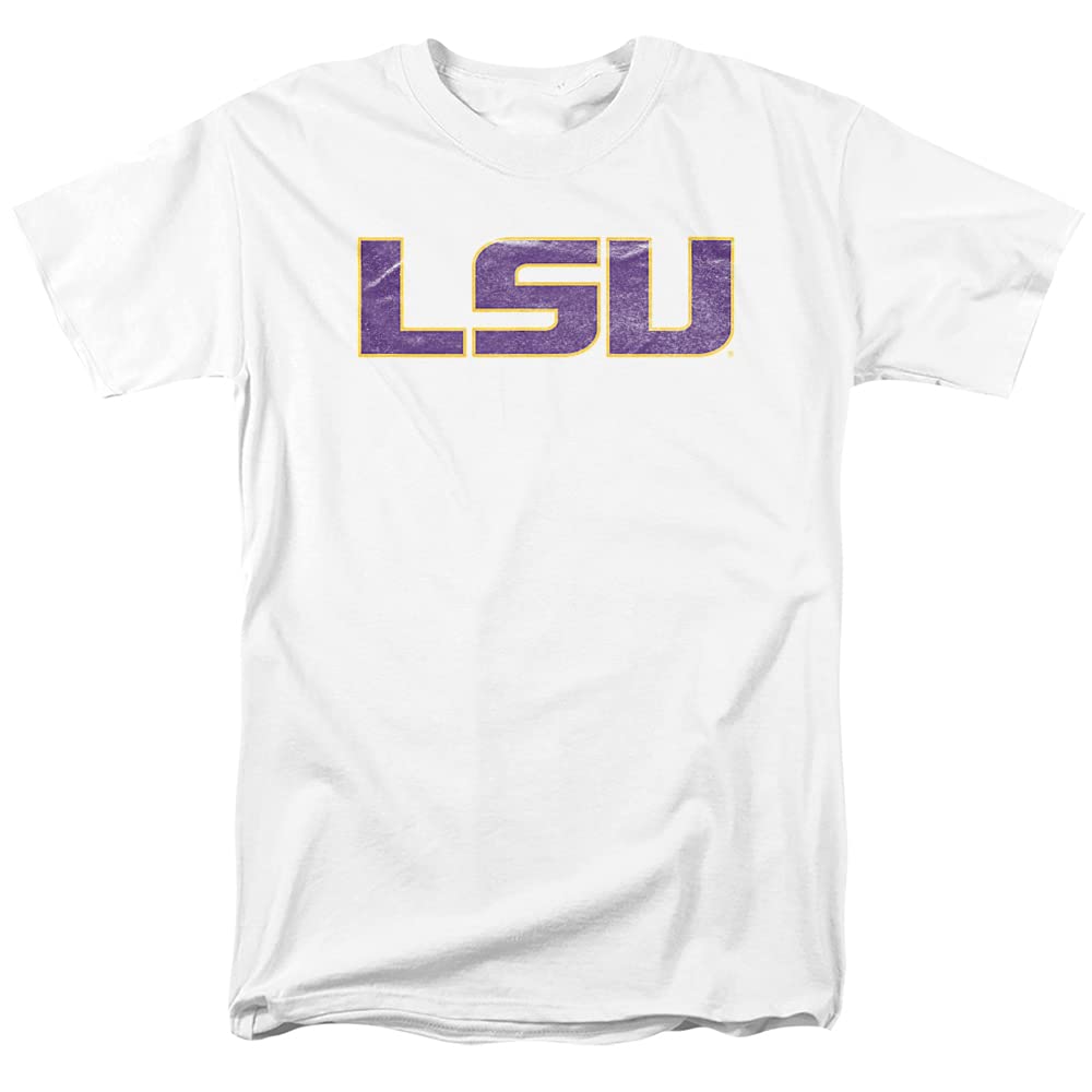 Louisiana State University LSU Official Distressed Primary Unisex Adult T Shirt