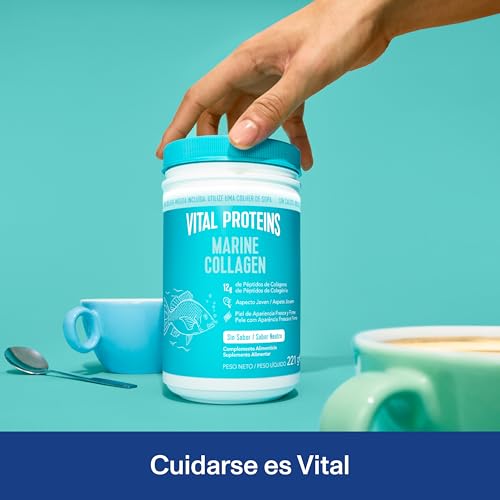 Miniatura 2 de Vital Proteins Colágeno Marino En Polvo 221g, Péptidos De Colágeno Hidrolizado Tipo I Y Iii, Suplemento Alimenticio Para La Piel, Cabello Y Uñas, Sin Sabor, Sin Gluten, Sin Azúcares