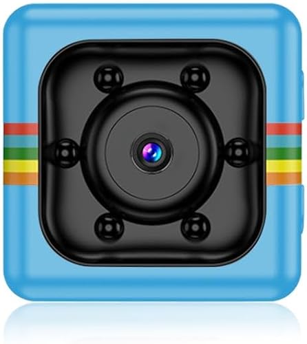 SQ11 Mini DV HD 1080P 6 LEDs Sport Recorder Camera with Holder, Support Monitor Detection & IR Night Vision & TF Card (Blue)