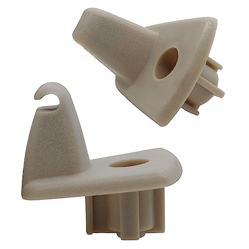 amavoler 2 PCS 1EJ51BD1AA Interior Sun Visor Hook Clip Bracket Fit for Chrysler 300 for Dodge Charger Magnum.OEM:1EJ51BD1AA. (Beige)
