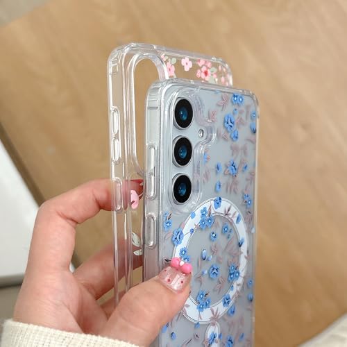 Coque antichoc Samsung S25 FE Magsafe transparente pour femmes