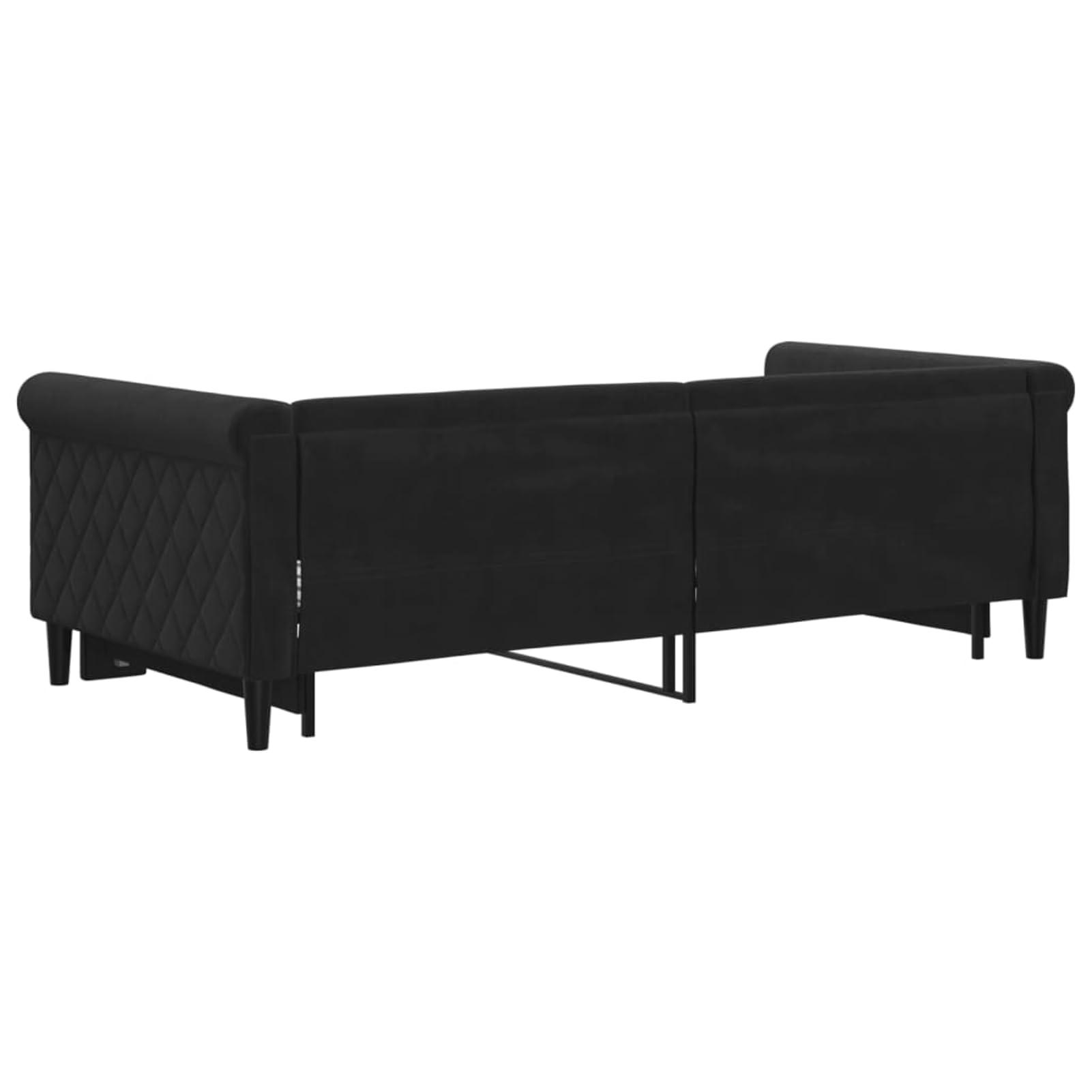 ATOMSTACK MAKER Letto estraibile nero, 90 x 190 cm, divano letto 2 in 1 in velluto (100% poliestere), struttura in legno e metallo, ideale per camera da letto o ospiti, design moderno e minimalista