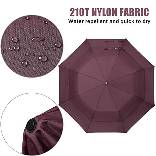 Image of G4Free 62 inch Portable Golf Umbrella Automatic Open Large Oversize Vented Double Canopy Windproof Waterproof Sport Umbrellas | Windproof Heavy Duty Umbrella, Automatic Open, Sport Umbrella, Durable, Waterproof Stick Umbrella, for Rain, for 2 People