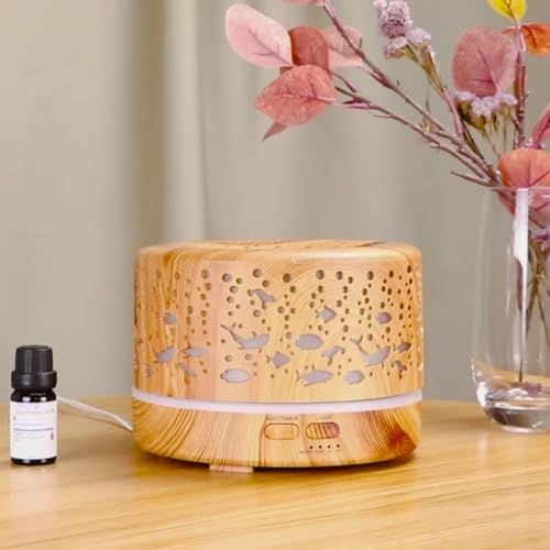 Difusor De Aromas, Umidificador De Ar, Aromatizador de Ambiente Ultra-Sônico 700Ml, Difusor De Óleo