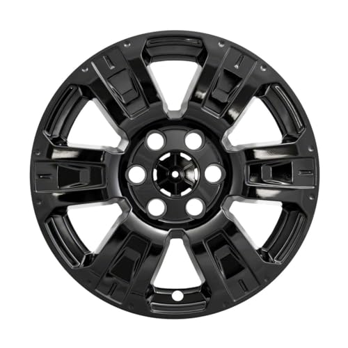 Coast to Coast 18" - 6 Spokes, Black or Chrome Snap-On Wheel Skins for IMP403X/BLK (Fits Nissan Titan [2017-2021], Black)
