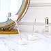 AirMoon Mini Ceramic Toothbrush Holder for Bathroom - White Small Countertop Organizer, Easy Clean Toothbrush Stand, Suit for Electric Toothbrush Head, Pens & Coffee Spoon, Pack of 2