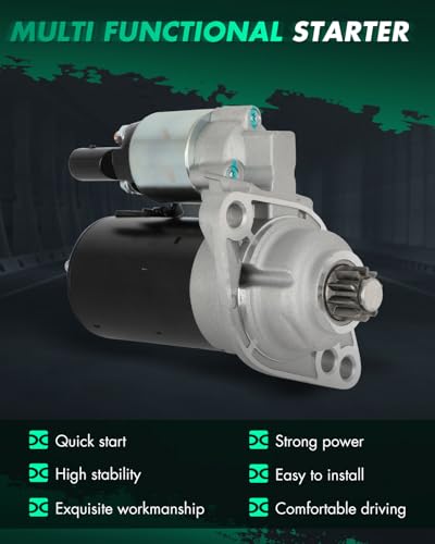 Image of SCITOO Starter Motor fit for Audi for A3 2.0L 2004-2005,for Seat for Cordoba 2.0L 2005-2009,for Seat for Leon 1.4L 2008-2009 Replacement Starter 17967