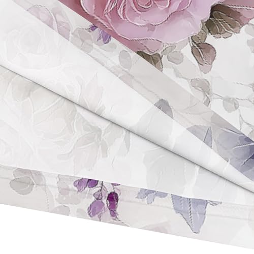 Image of SUZONANA Plus Size Dresses for Women Floral Print Maxi Dress Flowy 3 /4 Sleeve with Belt