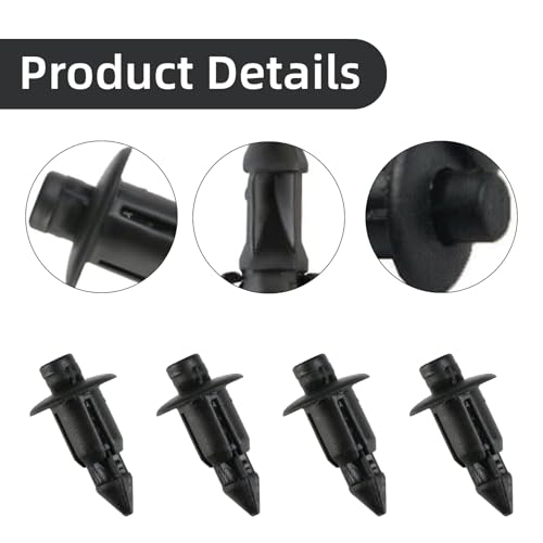 50 Stück kunststoffnieten für Befestigung,spreiznieten Kunststoff Durchmesser 6mm,Kunststoff Nieten Halteklammern,Spreiznieten Ersatz für Auto, Honda, Yamaha, Suzuki, Kawasaki, Schwarz