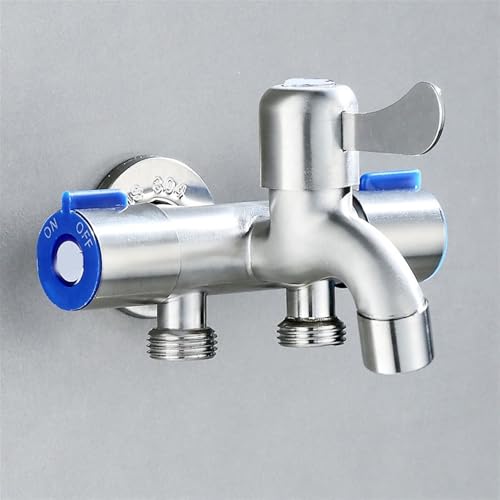 Robinet d'angle 3 sorties en acier inoxydable pour chauffe-eau