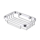 GRAHTDESIGN: Das offene Drahtdesign erleichtet die Reinigung und lässt das Wasser ungehindert abließen. Dies hält die Seife trocken, reduziert die Rückstände auf der Seife und verlängert ihre Lenbensdauer.