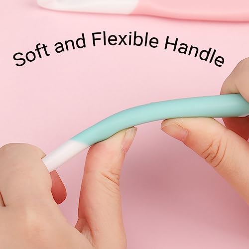 Image of Large Sizes Crochet Hooks 8mm, 10mm, 12mm, 15mm Rubber Handle Crochet Hook 4PCS- Ergonomic Handle Crochet Hooks Weaving Tools for Knitting Blankets, Shawl and Carpet (Multicolor 4pcs)