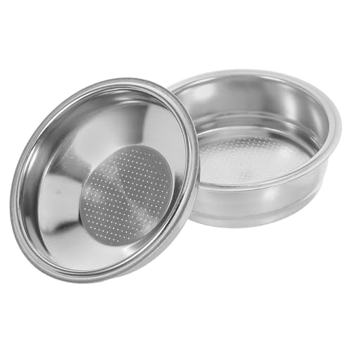 QUMIIRITY Filtros de Café de Acero Inoxidable 51Mm para Máquinas de Espresso Semiautomáticas Modelo 5 Modelo 7 2 Piezas Portafiltro Compatible Vaso Dosificador para Café