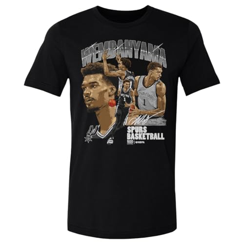 500 LEVEL Victor Wembanyama San Antonio Spurs Collage Shirt (Black Large)
