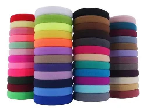Eláticos De Cabelo 100 Unidades Sem Metal Multicoloridas e Black Premium - Para todos tipos de Cabel
